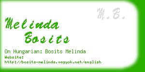 melinda bosits business card